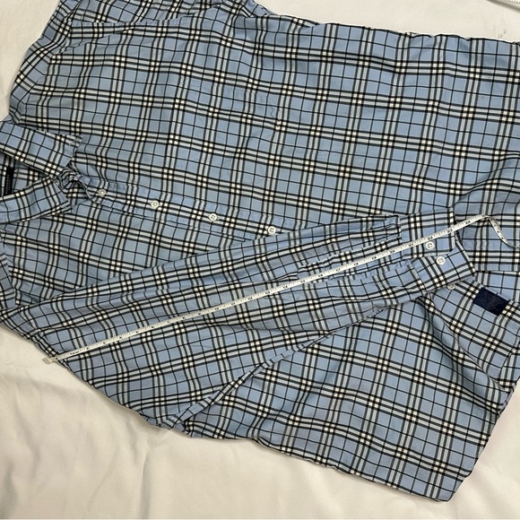 Mens Burberry Plaid Button Up - Picture 8 of 13